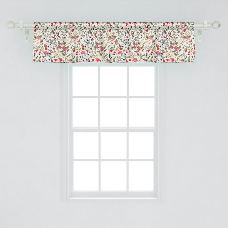 Multicolore cantonnière à fleurs Ambesonne, L 54 po x L 12 po