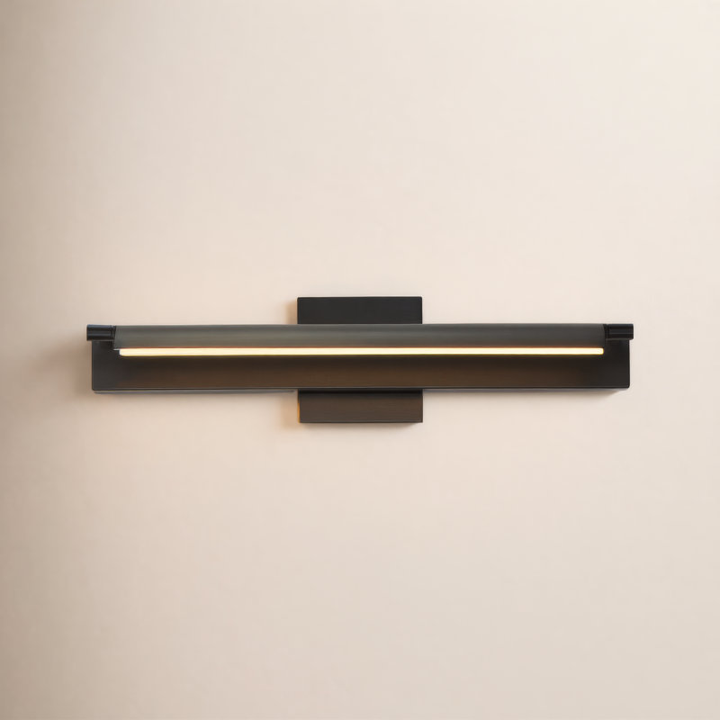 Applique murale encastrée DEL Delica, Noir mat, H 4,75 po x l 20,25 po x P 6 po