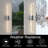 1 - Light 24'' Dimmable LED Nickel Iron Outdoor Sconce with Seeded Glass-1290347835