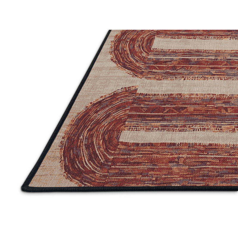 Tapis brun lavable à la machine, Carré 3 pi