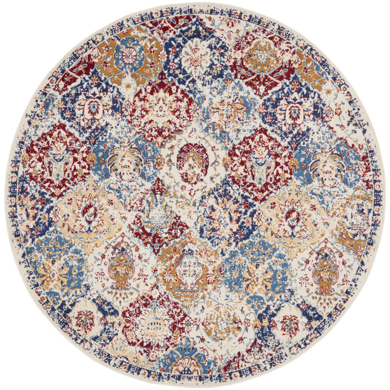 Martese Oriental Indoor Rug, Round 8'