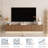 Calonne Wall Mounted Fluted TV Stand for Up to 70" TV,  Media TV Console, LED Entertainment Center with Flip-Down Storage