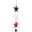 Décoration carillon en métal en forme d'étoile et cloche en métal - 26 po