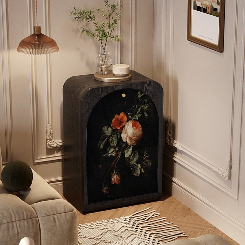 Modern Three-Drawer Single-Door Storage Cabinet