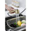 Robinet de lavabo coulissant simple à double jet en acier inoxydable doré, buse haute rotative à 360 °, température de l'eau facile à ajuster, utilitaire de conception de teinture et gestion du débit, surface rouillée
