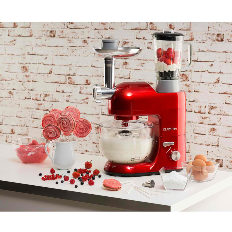 Klarstein 6 Speed 5.2L Stand Mixer, Red