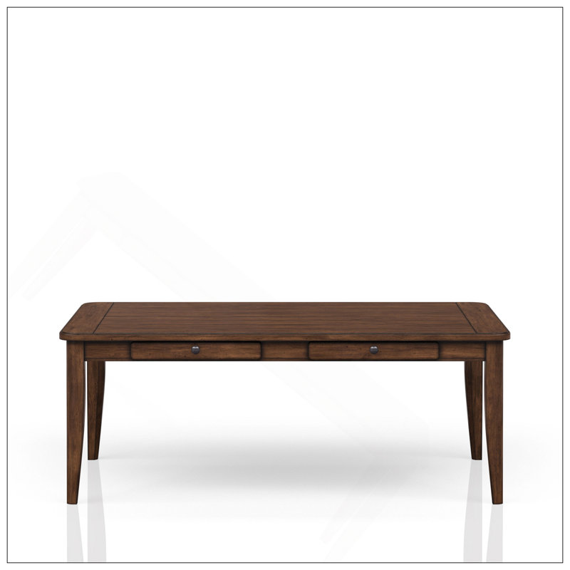 Table de salle à manger décontractée avec quatre tiroirs de rangement au fini brun