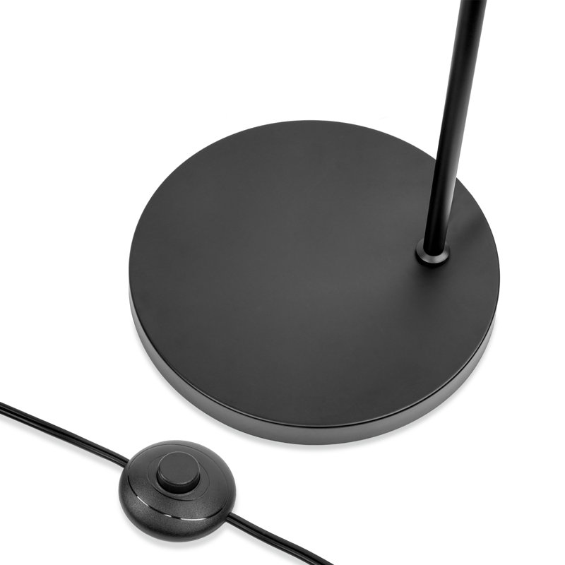 63.77'' Black Arched/Arc Floor Lamp with Foot Switch
