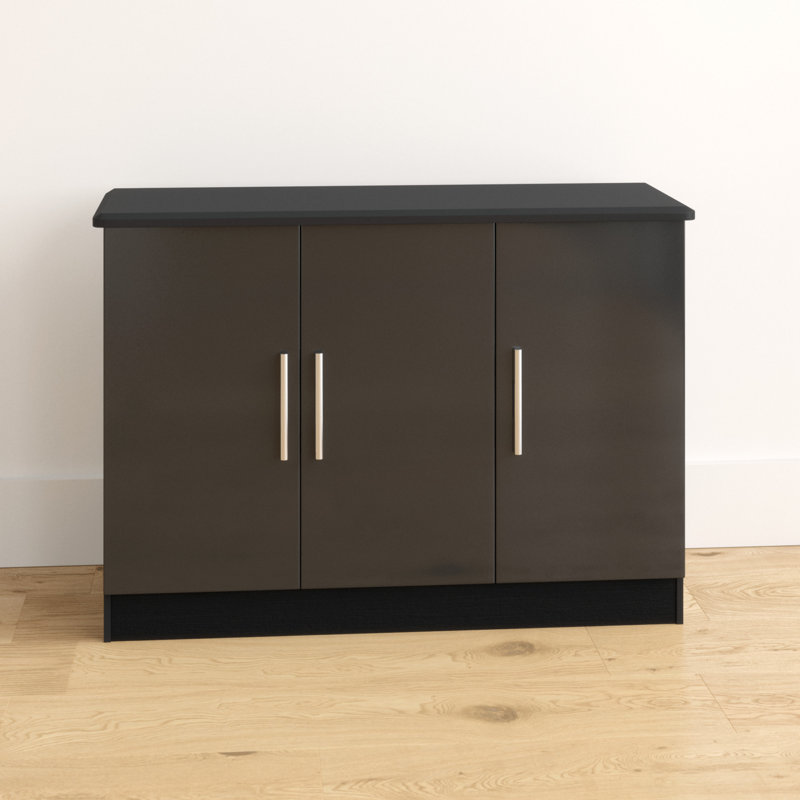 Rau 112cm Sideboard, Black Gloss