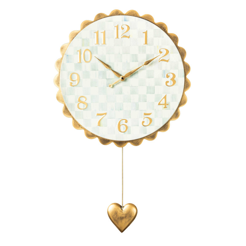 Sterling Check® Heart Pendant Wall Clock