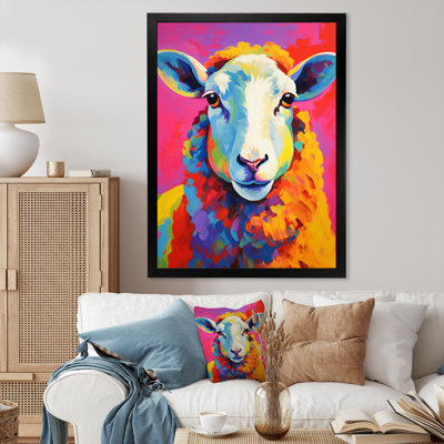 Fauvisme de moutons colorés - animaux, art mural, salon