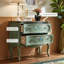 Console verte et bois manufacturé vert