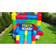 Jeu gonflable gonflable avec glissade d'eau 14 'x 26' HeroKiddo Block Party (avec souffleur d'air)
