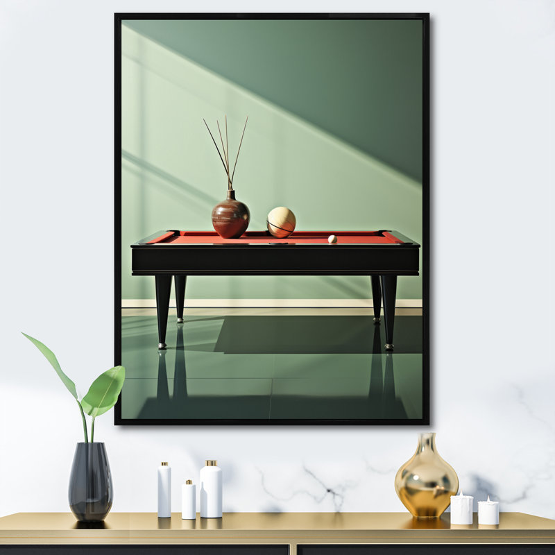 «Kopelyn Billard Serene Strokes Minimalist», reproduction d'art sur toile, H 20 po x l 12 po x P 1 po, Cadre flottant noir