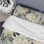 Ensemble de housse de couette à motif floral exotique gris et blanc-133710394