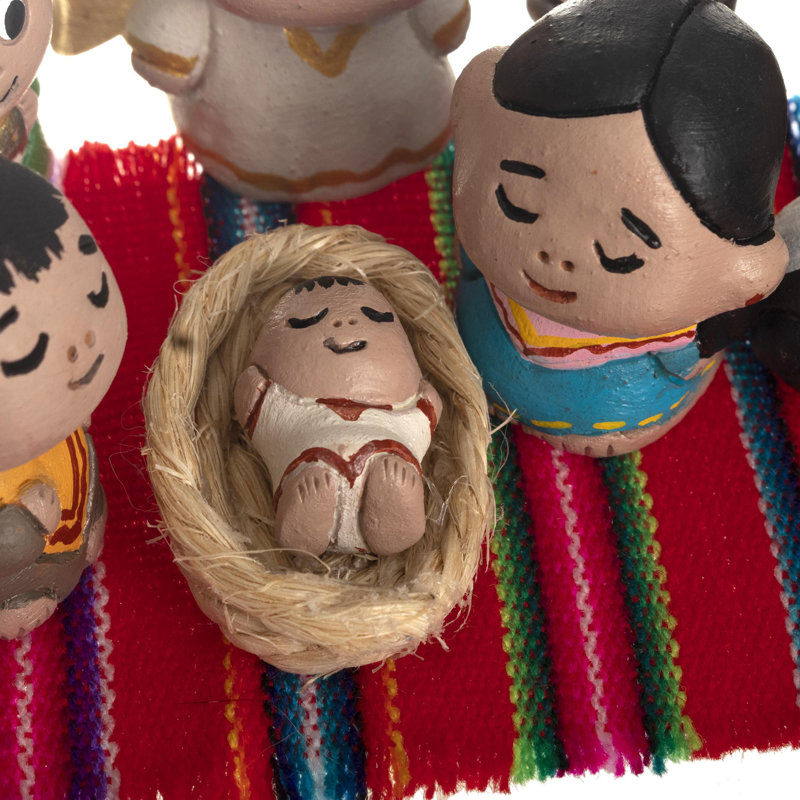 Ensemble de crèche en céramique Wise Andines 10 pièces