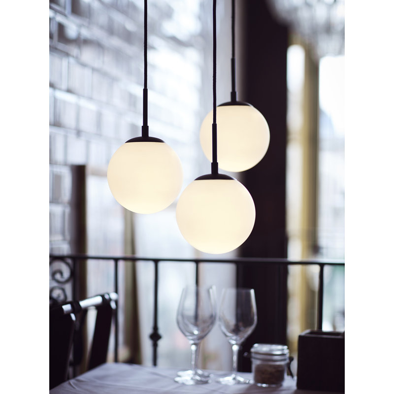 Herrera 1 - Light Sphere Pendant, 30cm H x 30cm W x 30cm D, Black