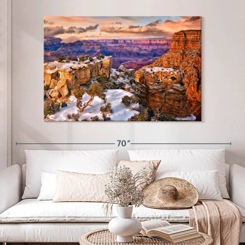 Alvord Snowy Grand Canyon V, H 34 po x l 51 po