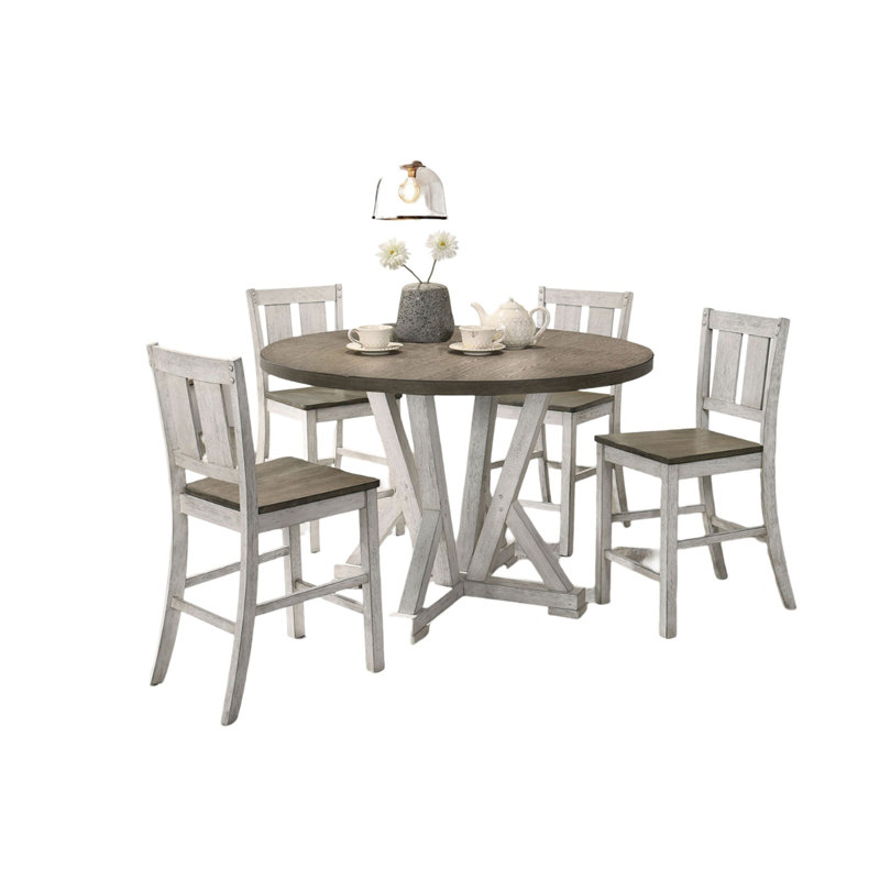 Mobilier de salle à manger à hauteur de comptoir 5 pièces