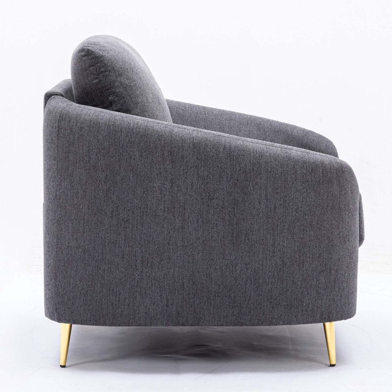 Fauteuil d'appoint à dossier lâche