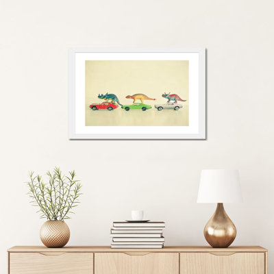 «Dinosaurs Ride Cars» par Cassia Beck - impression