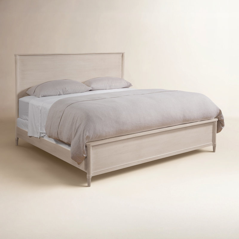 Lit standard en bois massif Clair, Grand, Bisque