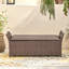 Mobilier de rangement extérieur en PE - Rehausse votre terrasse avec un aspect contemporain avec couvercle à charnière moderne