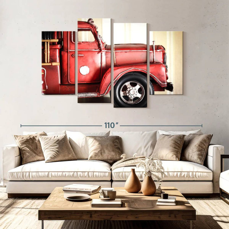 Camion de pompier miniature Mehar, H 54 po x l 84 po