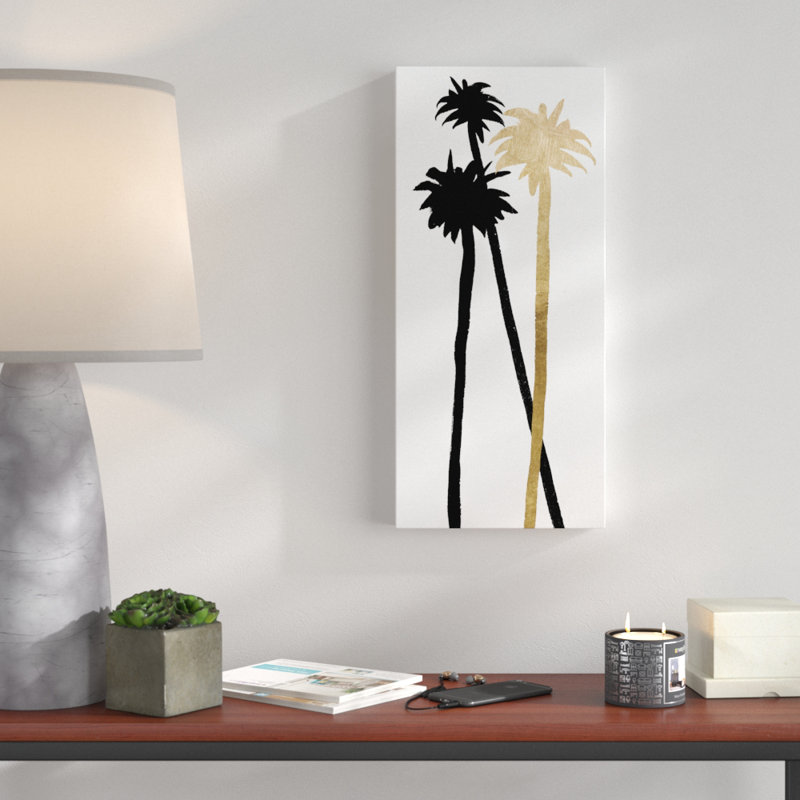 « palm shade », impression, H 36 po x l 16 po x P 1,5 po, Toile tendue
