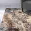 Tapis gris / beige à motif abstrait Baylen-22960063