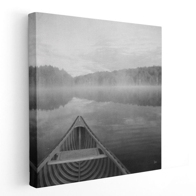 «Calm Waters Canoe I», reproduction d'art sur toile, H 12 po x l 12 po