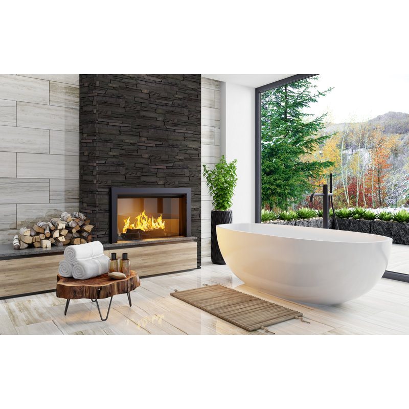 Terraforma 9 in. x 20 in.Manufactured Stacked Stone Ledger Corner Wall Tile, Oslo Grey