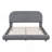 Upholstered Platform Bed with Thick Fabric, Solid Frame and Stylish Curve-shaped Design