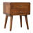 22" Chestnut Solid Wood Two Drawer Nightstand
