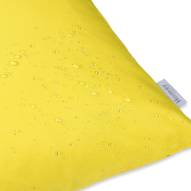 Rosemary Outdoor Throw Pillow, Yellow, 20" x 20"