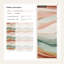 Papier peint abstrait paysage moderne, pelez et collez, ton de terre