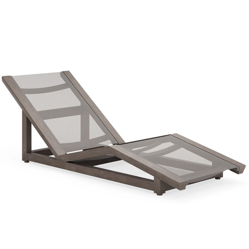 Baja Sling Chaise Lounge, Porcelain, Textured Black