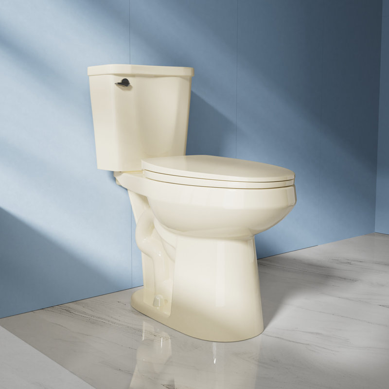 Toilette allongée deux pièces de 19 po de hauteur ADA pour personnes âgées de 19 po, os à chasse unique 1,28 GPF, chasse d'eau 1000 g avec siège à fermeture douce