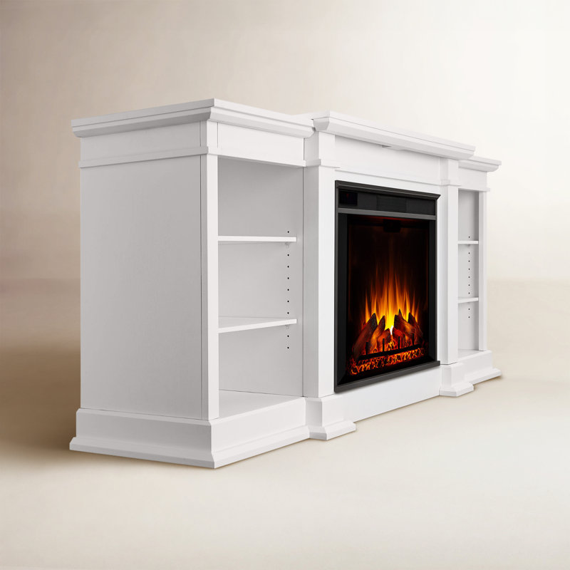 Eliot Grand 81'' with Fireplace, White