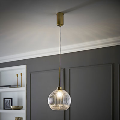1 - Light Brushed Gold Pendant
