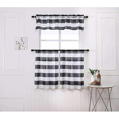 Reynaldo Abstract Tailored Kitchen Curtain