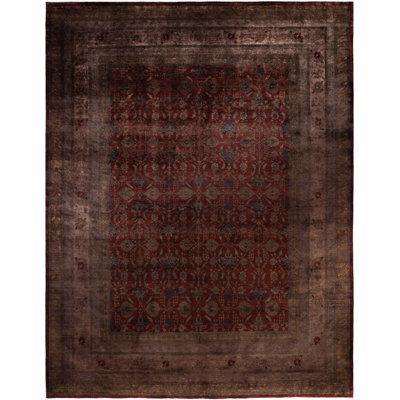 Overdyed One-of-a-Kind 12' 3" X 15' 3" Hand Knotted Area Rug