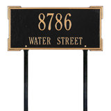 Roanoke 2-Line Lawn Address Sign