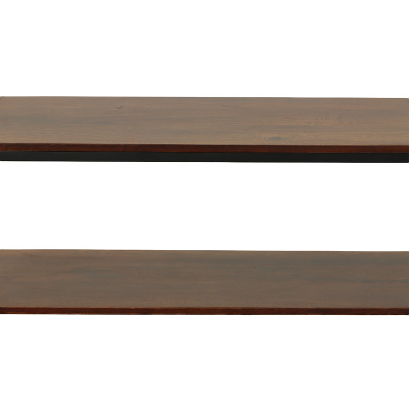 Console moderne brune de 30 pouces avec design industriel