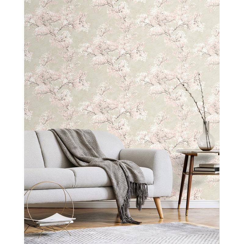 Cherry Blossom Grove Floral Peel And Stick Wallpaper