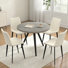 Ensemble de table de salle à manger 5 pièces, table de cuisine moderne 34,7 po avec chaises