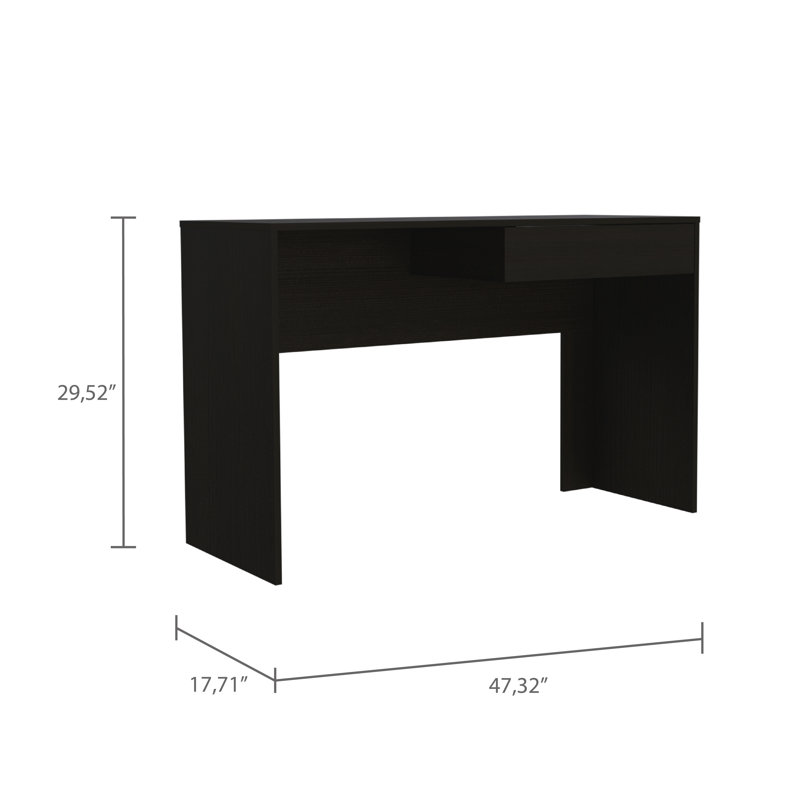 Bureau d'ordinateur à 1 tiroir Wenge