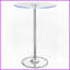 Table basse Indra avec plateau en verre chromé et éclairage DEL Entretien facile