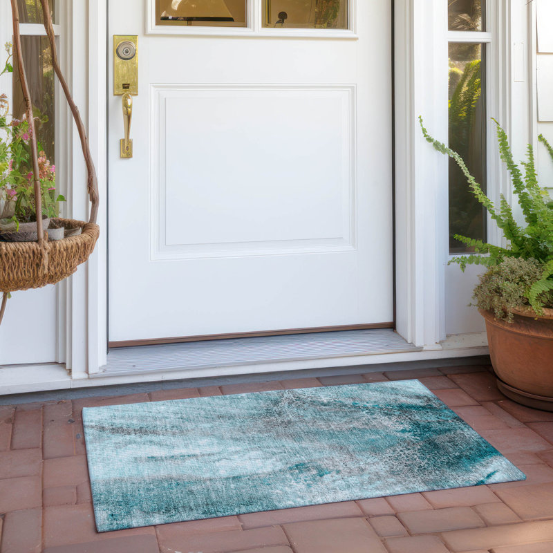 Tapis intérieur / extérieur Kyrie avec envers antidérapant, Rectangle 2 pi 6 po x 3 pi 10 po