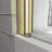 55"-60" W x 72" H Brushed Gold Reversible Installation Double Bypass Sliding Shower Door,Aluminium Alloy Frame,1/4"(6MM) Tempered Glass With Nano Explosion-proof Membrance,Easy Installation